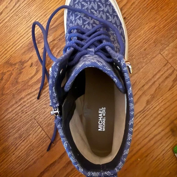 Michael Kors Denim Monogram Sneakers - Picture 5 of 7